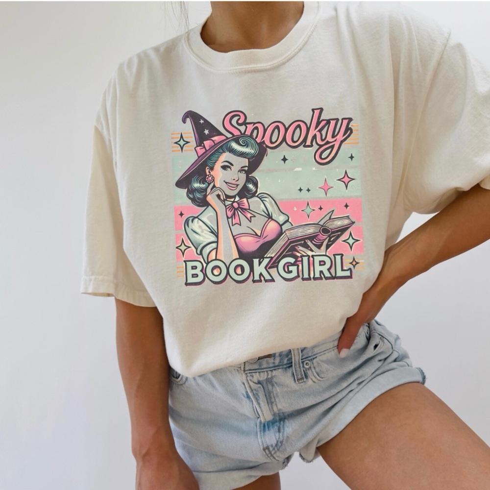 Spooky book shirt, book lover shirt, Halloween, gothic reader, book club apparel